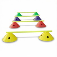 Cone Agility Hurdle With Hole Cone Agility Hurdle, Set of 12 cut markers 3” & 6 Poles