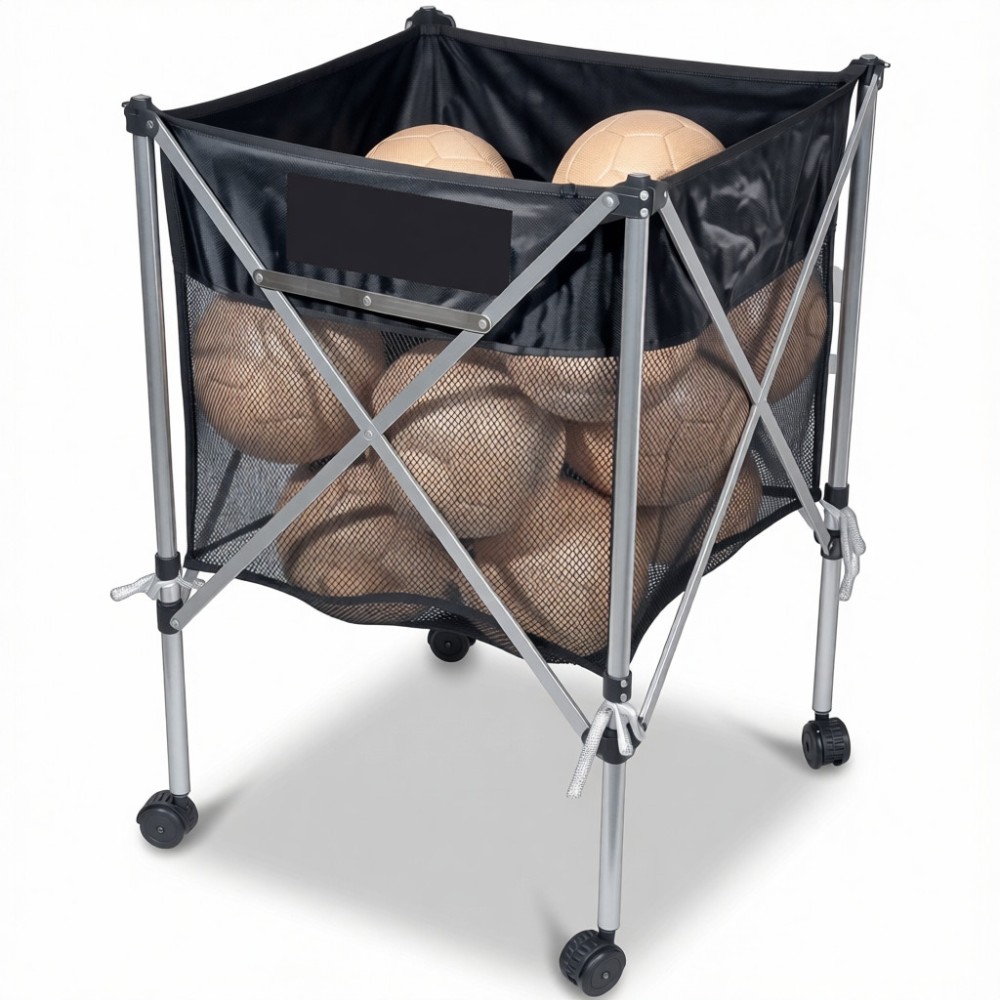 Heavy Duty Ball Cart, 610 x 610 x 865mm Mesh Fabric