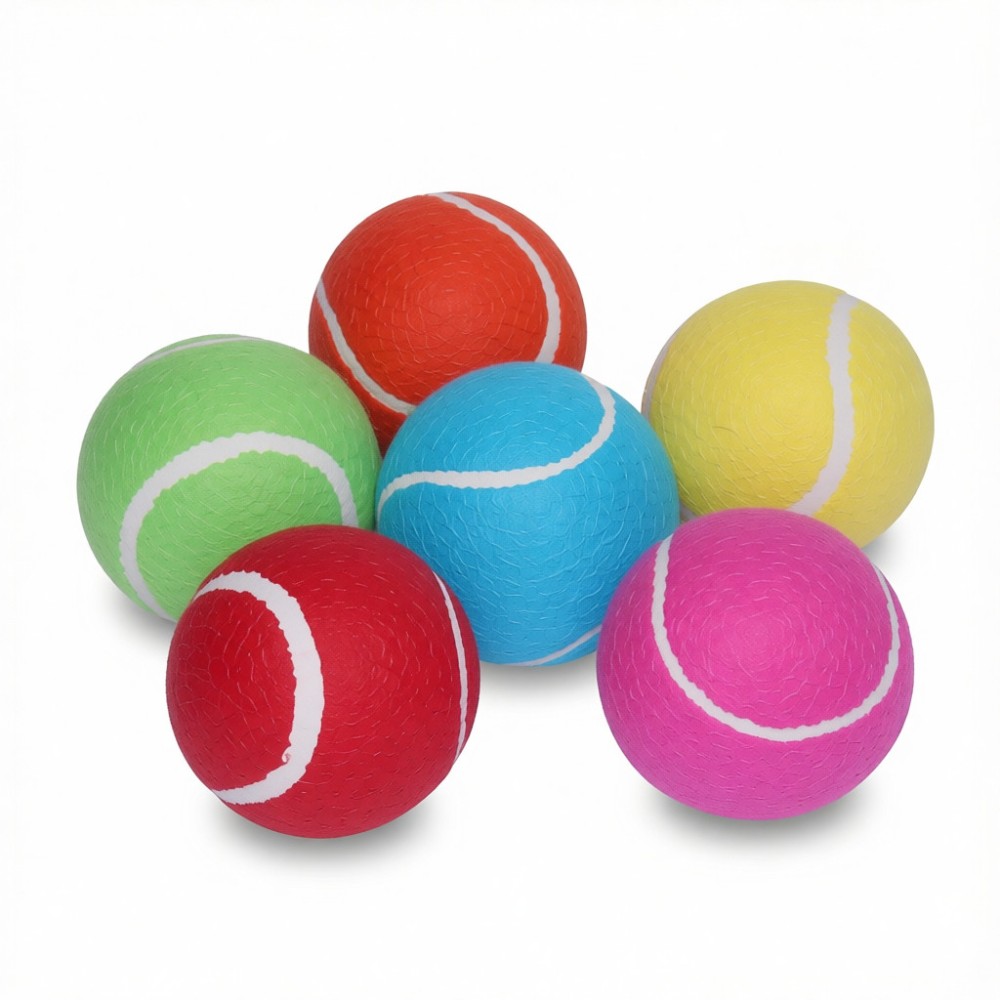 Coloured Tennis Balls - Cloth, Pack 12 in R/B/G/Y