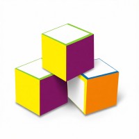 Movement Cube School Activity Equipment, Large Size 6” (L) x 6” (H) x 6” (B)