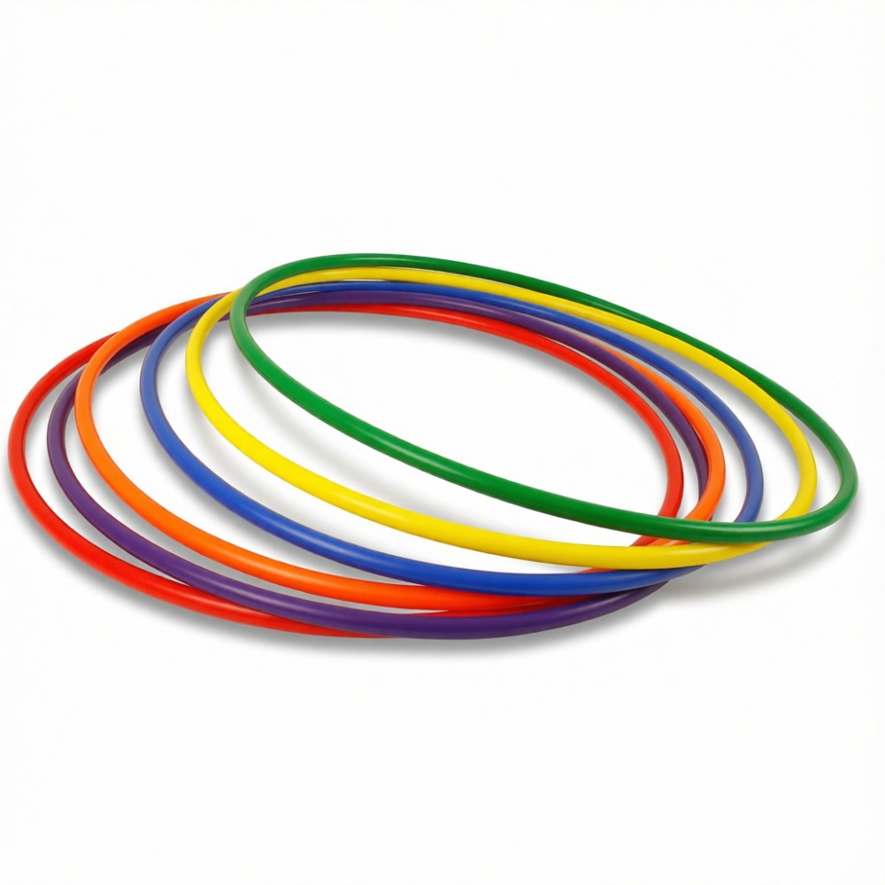 Moulded Flat Hoops, Multi 70 cms