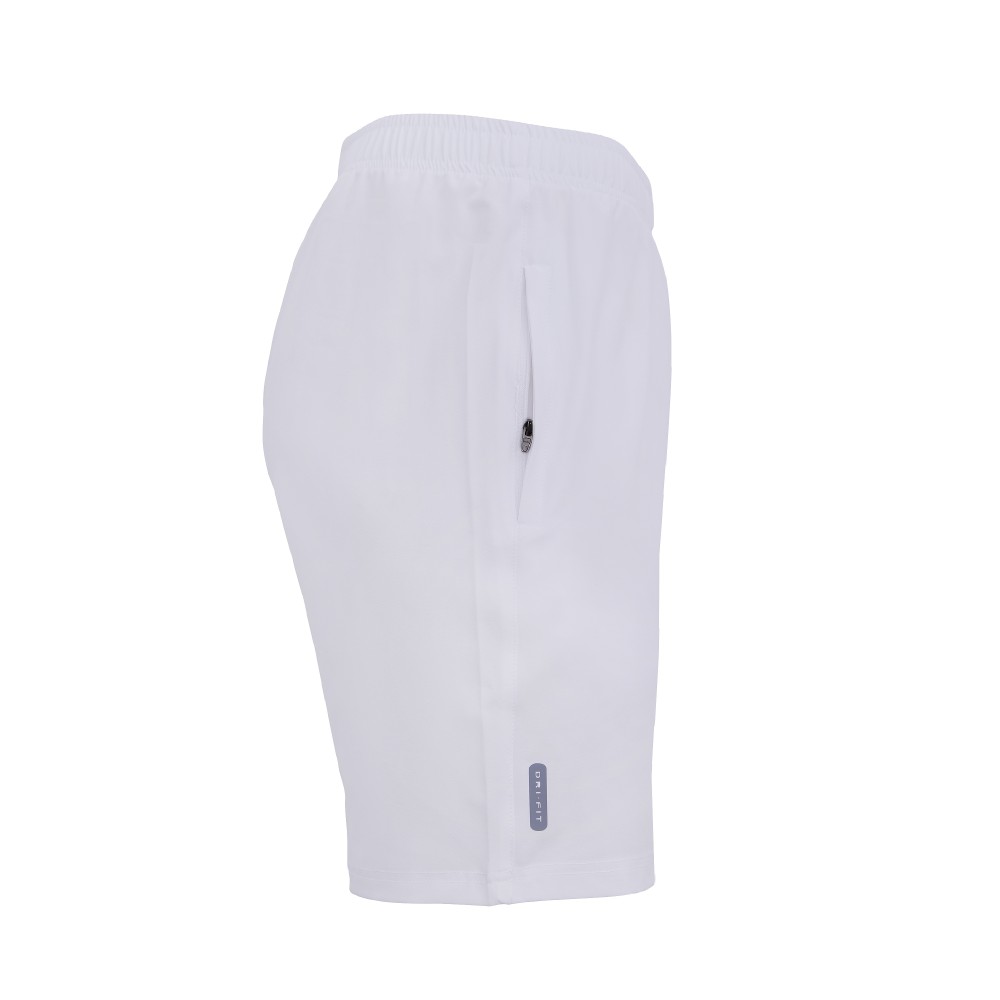 White Training Shorts - Zipper Pockets White Training Shorts - Zipper Pockets