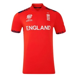 England Red 24/25 ODI Half Sleeves Cricket Fan Jersey - 100% Dryfit Polyester - With Name Personalization