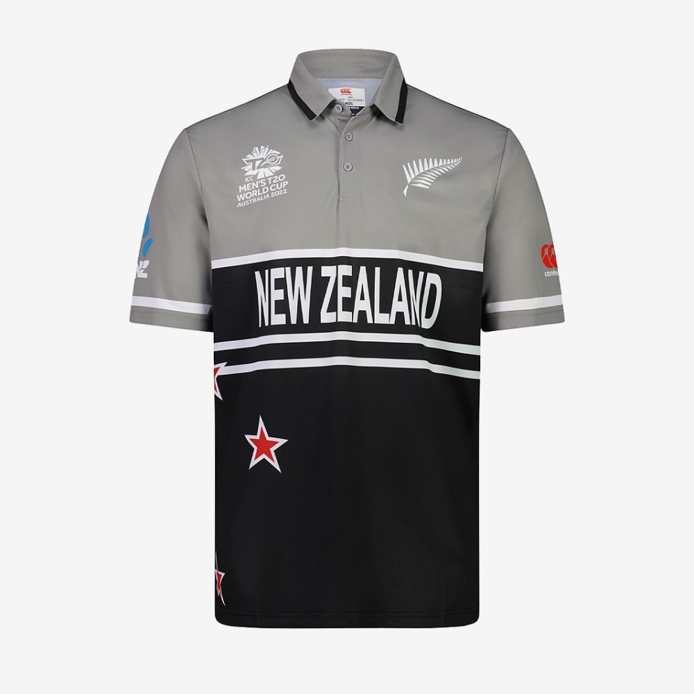 New Zealand ODI World Cup 2022 Half Sleeves Cricket Fan Jersey - 100% Dryfit Polyester - With Name Personalisation