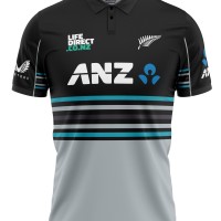 New Zealand ODI World Cup 2025 Half Sleeves Cricket Fan Jersey - 100% Dryfit Polyester - With Name Personalisation