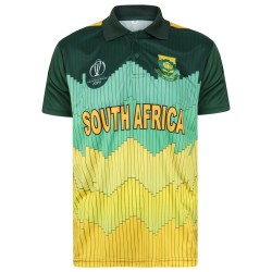South Africa 2019 ICC World Cup Half Sleeves Cricket Fan Jersey - 100% Dryfit Polyester - With Name Personalisation