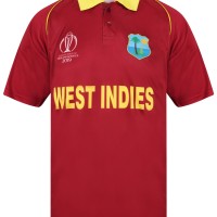 West Indies T20 World Cup 2019 Half Sleeves Cricket Fan Jersey - 100% Dryfit Polyester - With Name Personalization