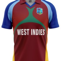 West Indies T20 World Cup 2010 Half Sleeves Cricket Fan Jersey - 100% Dryfit Polyester - With Name Personalization