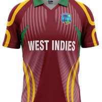 West Indies T20 World Cup 2009 Half Sleeves Cricket Fan Jersey - 100% Dryfit Polyester - With Name Personalization