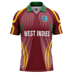 West Indies T20 World Cup 2009 Half Sleeves Cricket Fan Jersey - 100% Dryfit Polyester - With Name Personalization