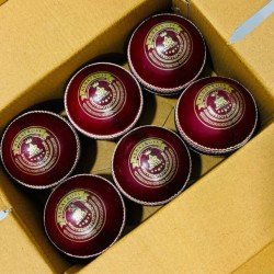 Albatross Red Cricket Leather Ball - 40 Over - Pack of 2