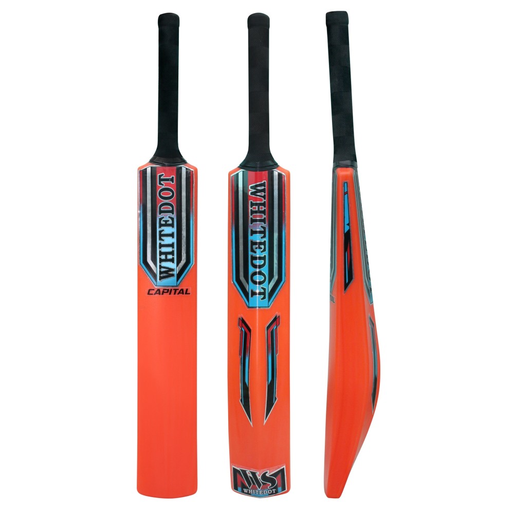 Capital Orange Heavy Duty Plastic Cricket Bat for Heavy and Light Tennis Ball