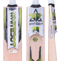 Dot 1.1 Double Blade Scoop Kashmir Willow Bat - For Heavy and Light Tennis Ball - Weight Approx. 1000-1100 Gram