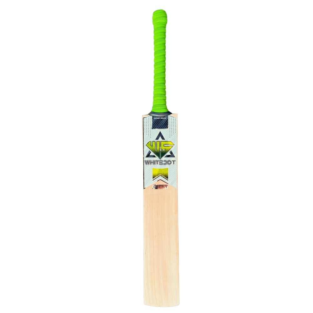 Dot 1.1 Green Kashmir Willow Cricket Bat - Grade 1