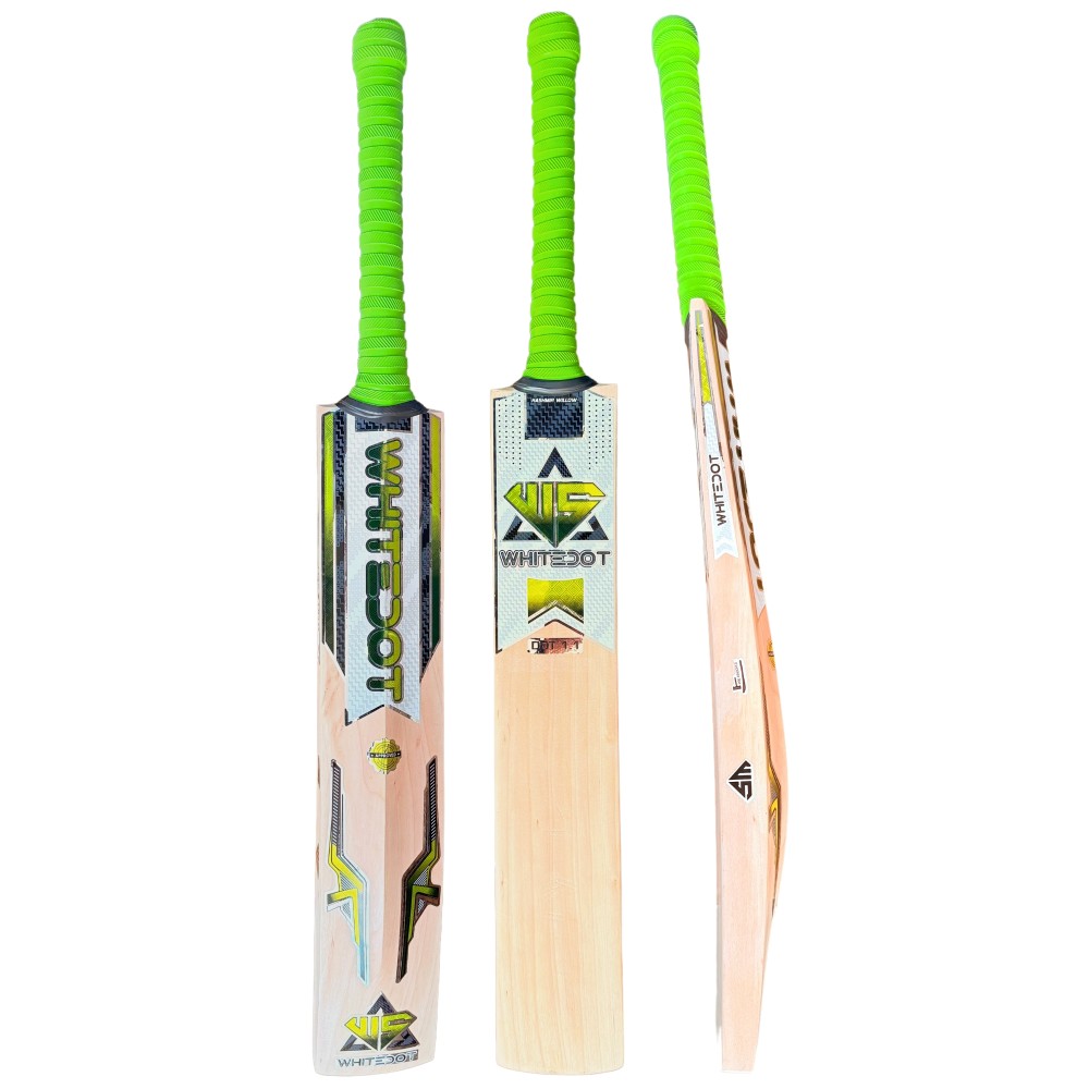 Dot 1.1 Green Kashmir Willow Cricket Bat - Grade 1