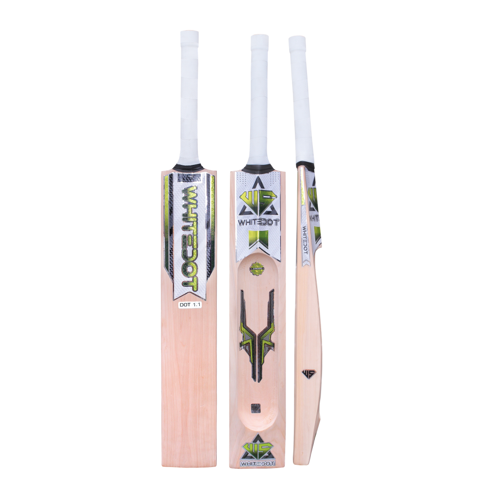 Dot 1.1 Single Blade Scoop Kashmir Willow Bat - For Light Tennis Ball - Weight Approx. 1000-1100 Gram