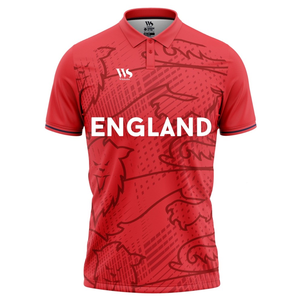 England Red Fan Cricket T-shirt England Red Fan Cricket T-shirt