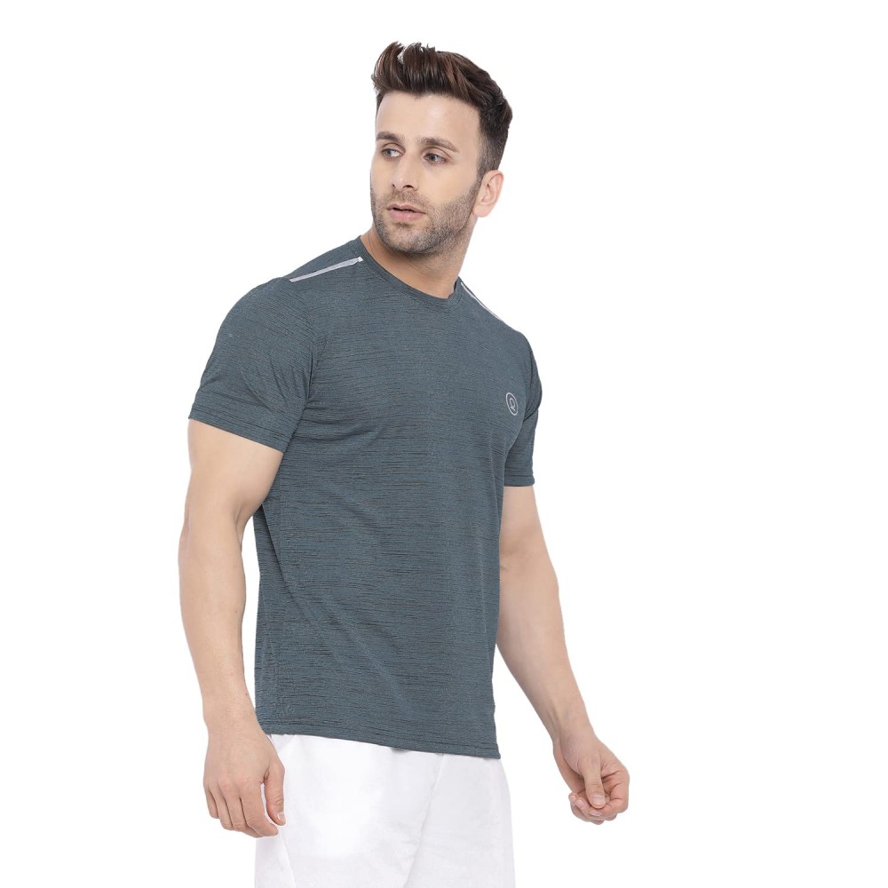 FlexFit Round Neck Regular Dry Fit Gym Sports T-Shirt - Light Grey FlexFit Round Neck Regular Dry Fit Gym Sports T-Shirt - Light Grey
