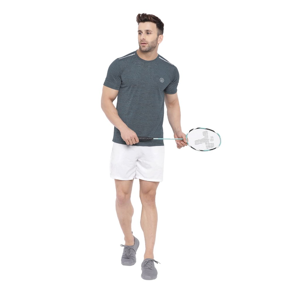 FlexFit Round Neck Regular Dry Fit Gym Sports T-Shirt - Light Grey FlexFit Round Neck Regular Dry Fit Gym Sports T-Shirt - Light Grey
