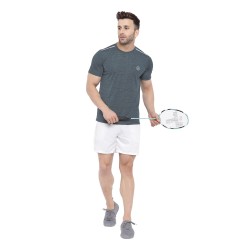 FlexFit Round Neck Regular Dry Fit Gym Sports T-Shirt - Light Grey
