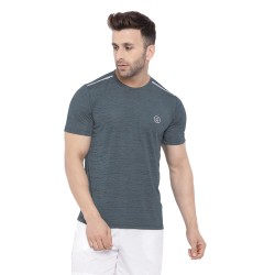 FlexFit Round Neck Regular Dry Fit Gym Sports T-Shirt - Light Grey