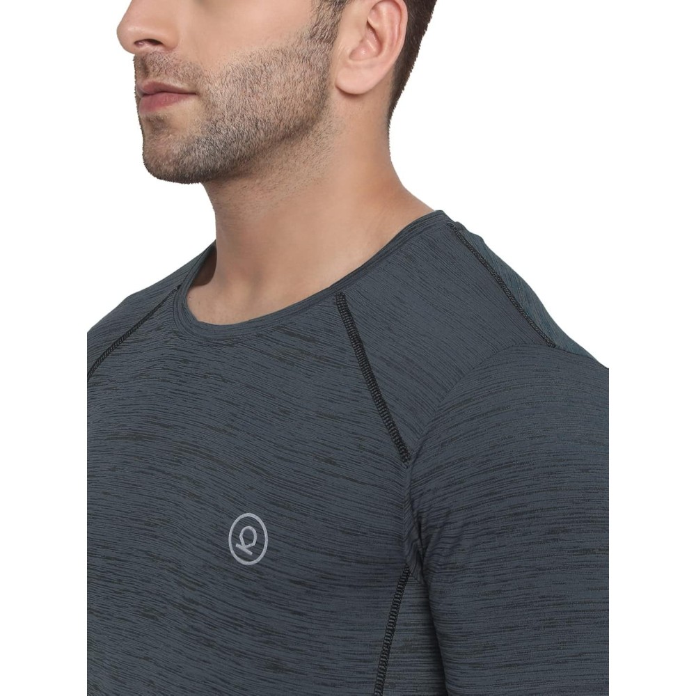 FlexFit Round Neck Regular Dry Fit Gym Sports T-Shirt - M-Grey FlexFit Round Neck Regular Dry Fit Gym Sports T-Shirt - M-Grey