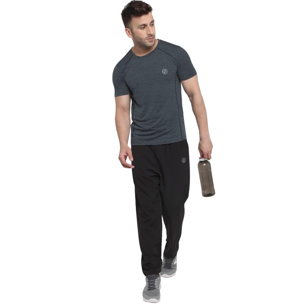 FlexFit Round Neck Regular Dry Fit Gym Sports T-Shirt - M-Grey FlexFit Round Neck Regular Dry Fit Gym Sports T-Shirt - M-Grey