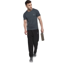 FlexFit Round Neck Regular Dry Fit Gym Sports T-Shirt - M-Grey
