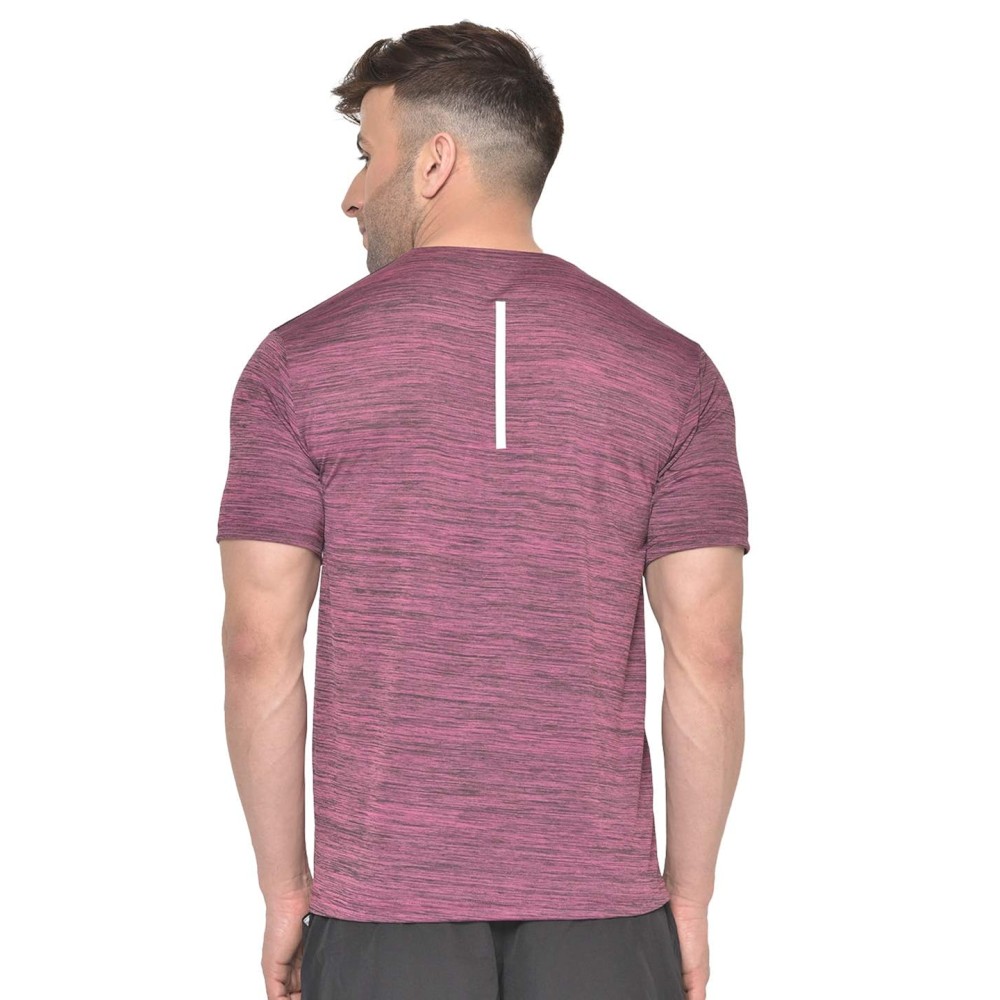 FlexFit Round Neck Regular Dry Fit Gym Sports T-Shirt - Magenta