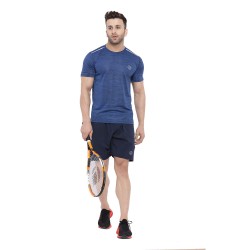 FlexFit Round Neck Regular Dry Fit Gym Sports T-Shirt - Royal Blue