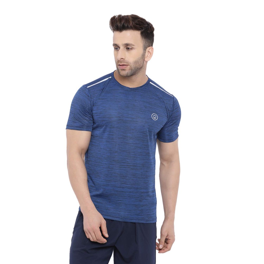 FlexFit Round Neck Regular Dry Fit Gym Sports T-Shirt - Royal Blue