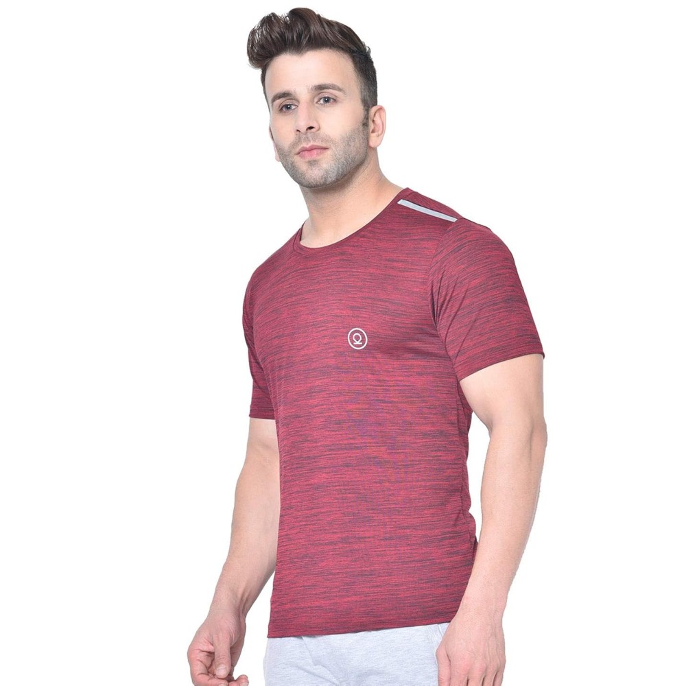 FlexFit Round Neck Regular Dry Fit Gym Sports T-Shirt - Wine FlexFit Round Neck Regular Dry Fit Gym Sports T-Shirt - Wine