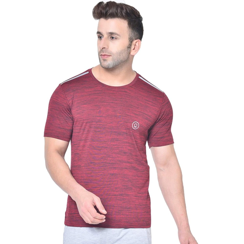 FlexFit Round Neck Regular Dry Fit Gym Sports T-Shirt - Wine FlexFit Round Neck Regular Dry Fit Gym Sports T-Shirt - Wine