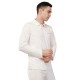 Novelty Quick Dry Cricket Polo T-Shirt - Full Sleeves - Off White