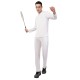 Novelty Quick Dry Cricket Polo T-Shirt - Full Sleeves - White