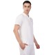 Novelty Quick Dry Cricket Polo T-Shirt - Half Sleeves - White