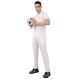Novelty Quick Dry Cricket Polo T-Shirt - Half Sleeves - White