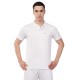 Novelty Quick Dry Cricket Polo T-Shirt - Half Sleeves - White