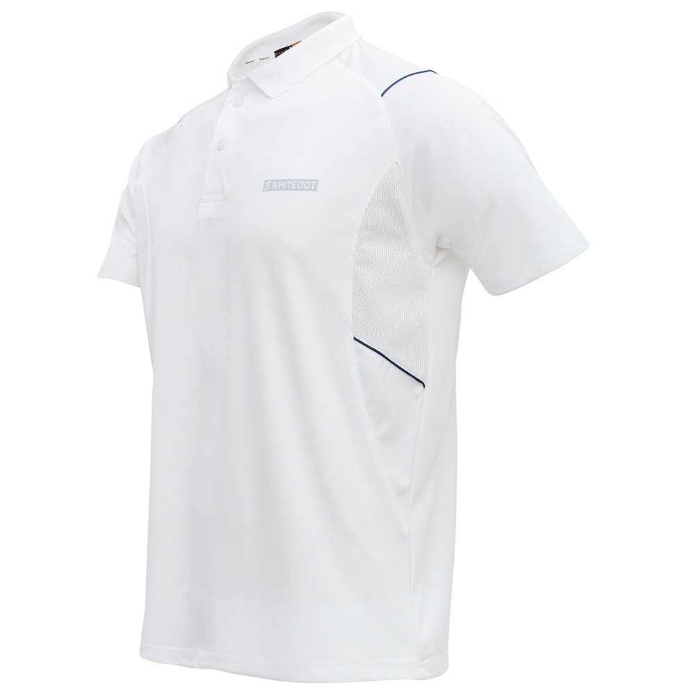 Omega Dri-FIT Cricket White Polo T-Shirt