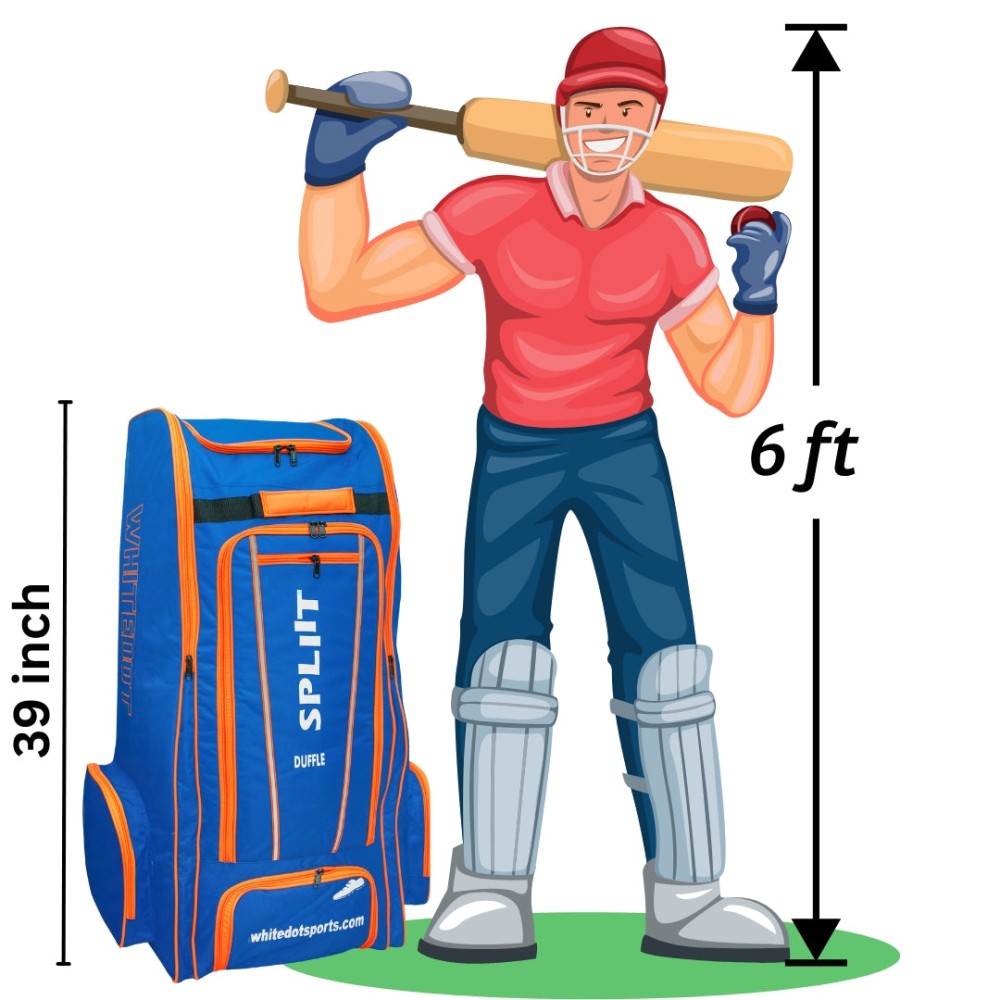 Spliit Blue Duffle Cricket Kitbag - Wheelie