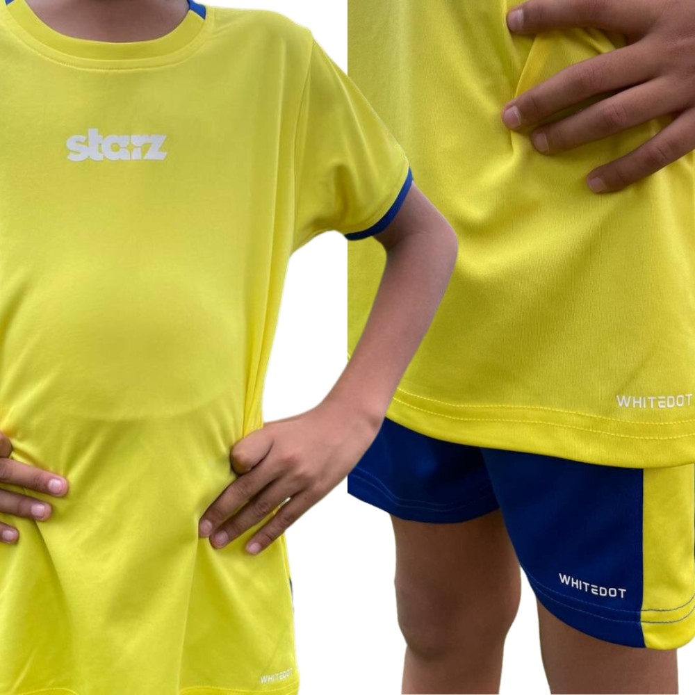 Starz Junior Yellow T-shirt and Blue Shorts Set Starz Junior Yellow T-shirt and Blue Shorts Set