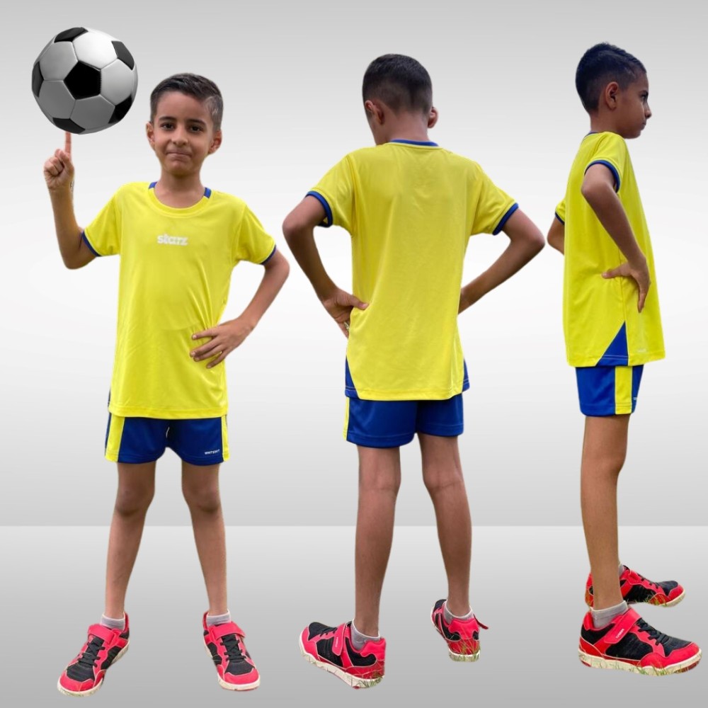 Starz Junior Yellow T-shirt and Blue Shorts Set Starz Junior Yellow T-shirt and Blue Shorts Set