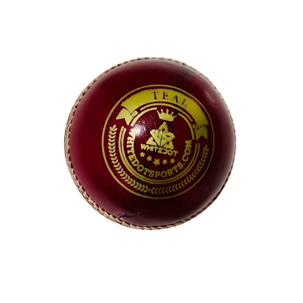Teal Red Cricket Leather Ball - 40 Over - Pack of 2 Teal Red Cricket Leather Ball - 40 Over - Pack of 2