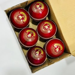 Teal Red Cricket Leather Ball - 40 Over - Pack of 2