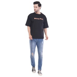 Walking Death Cotton Tshirt - Black Drop Shoulder 