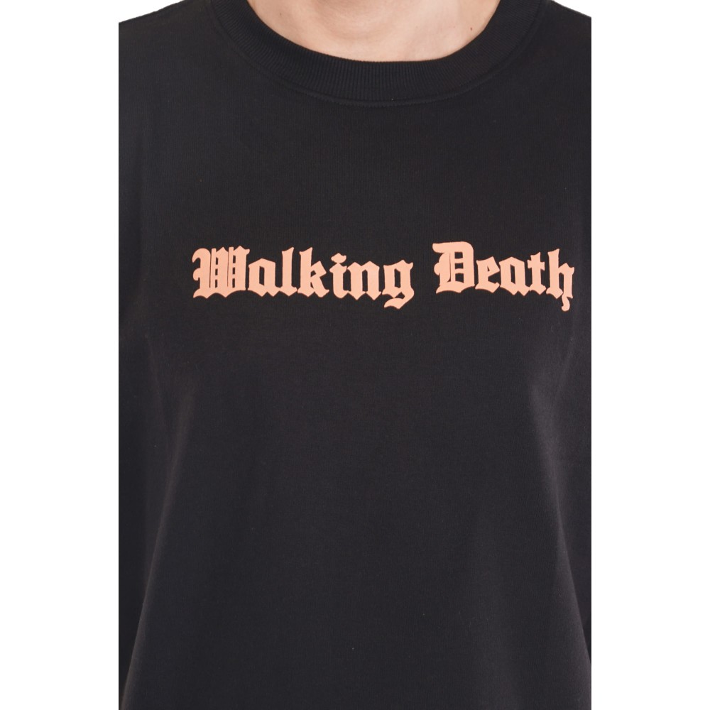 Walking Death Cotton Tshirt - Black Drop Shoulder 