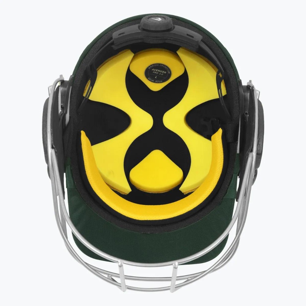 DSC Avenger Pro 2.0 Cricket Helmet, Green, Large