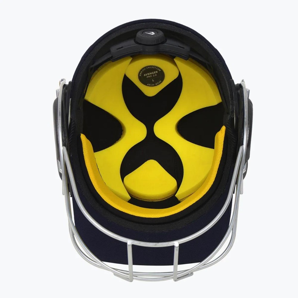 DSC Avenger Pro 2.0 Cricket Helmet, Navy, Large