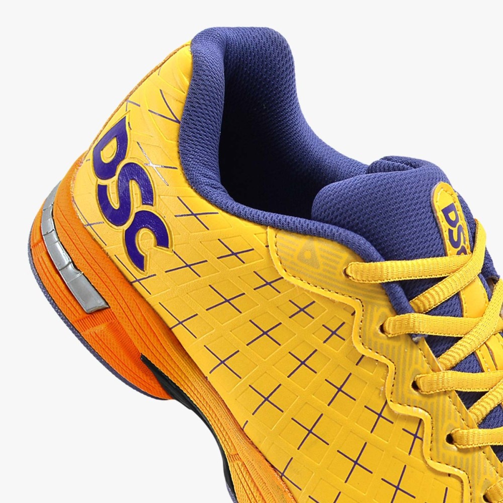 DSC Biffer 22 Cricket Shoes (Yellow), YL24, 10
