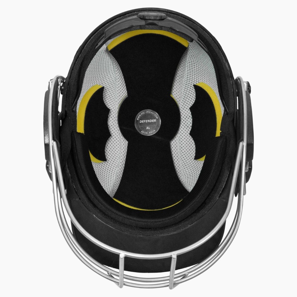 DSC Defender 2.0 Cricket Helmet, Black, Large